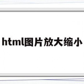 html图片放大缩小(html图片大小如何调整)
