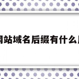 网站域名后缀有什么用(网站域名后缀有什么用处)