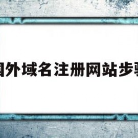 国外域名注册网站步骤(国外域名注册网站步骤包括)