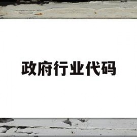 政府行业代码(政府机关的行业代码)