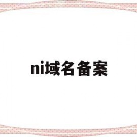 ni域名备案(域名备案怎么弄)