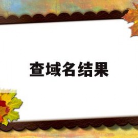 查域名结果(查询域名网站)