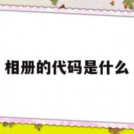 相册的代码是什么(相册的代码是什么软件)