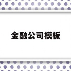金融公司模板(金融公司怎么写)