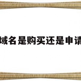 域名是购买还是申请(域名购买有什么用)