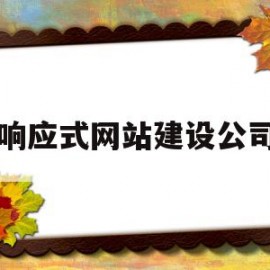 响应式网站建设公司(响应式网站建设公司是什么)