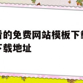 好看的免费网站模板下载迅雷下载地址的简单介绍