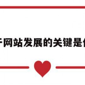关于网站发展的关键是什么(关于网站发展的关键是什么意思)