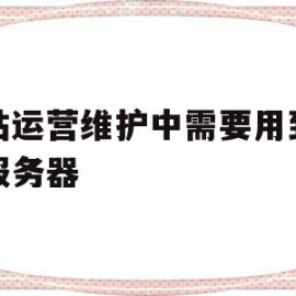 网站运营维护中需要用到什么服务器(网站运营维护中需要用到什么服务器类型)