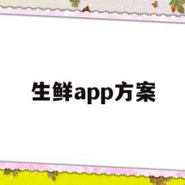 生鲜app方案(生鲜app营销策划书)