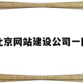 北京网站建设公司一网(北京网站建设公司哪家好)