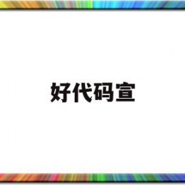 好代码宣(好代码原则)