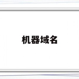 机器域名(域名主机名是什么)