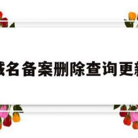 域名备案删除查询更新(域名备案掉了是什么意思)