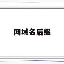 网域名后缀(网域名后缀s)