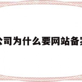 公司为什么要网站备案(公司为什么要备案驾驶证)