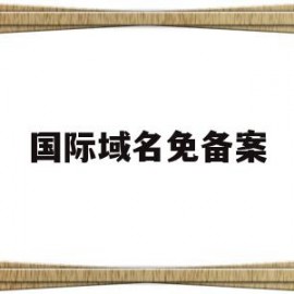 国际域名免备案(国际域名注册网站)