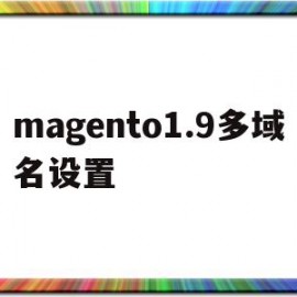 关于magento1.9多域名设置的信息