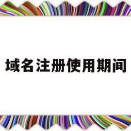 域名注册使用期间(域名注册使用期间是什么)