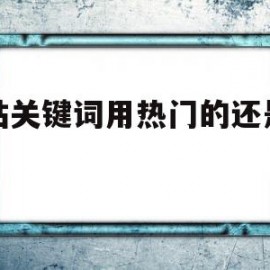 网站关键词用热门的还是冷门的简单介绍