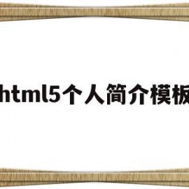 html5个人简介模板(个人简介html css js)