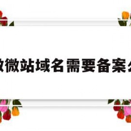 做微站域名需要备案么(微网站不能用二级域名吗)
