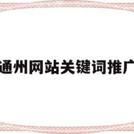 通州网站关键词推广(推广网站关键词怎么收费)