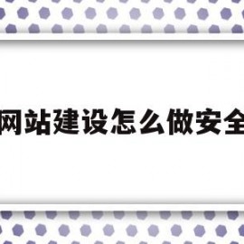网站建设怎么做安全(专业做网站建设的公司)
