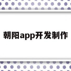 朝阳app开发制作(朝阳app开发制作公司)