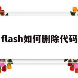 flash如何删除代码(flash怎么删除部分图形)