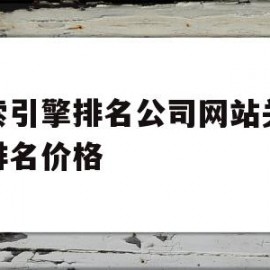 搜索引擎排名公司网站关键词排名价格(搜索引擎 排行)
