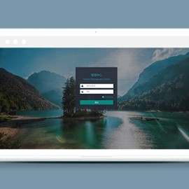 优美山水背景大气后台登录html页面模板
