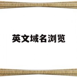 英文域名浏览(网站英文域名是什么意思)