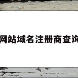 网站域名注册商查询(网站域名注册信息查询)