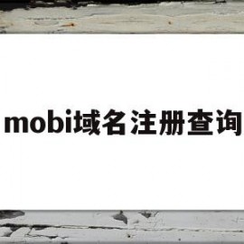 关于mobi域名注册查询的信息