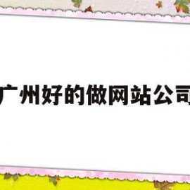 广州好的做网站公司(广州正规制作网站公司)