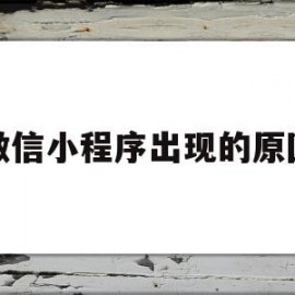 微信小程序出现的原因(微信小程序常见问题)