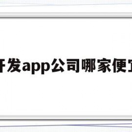 开发app公司哪家便宜(开发app公司哪家便宜一点)