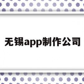 无锡app制作公司(无锡有哪些软件开发的公司)