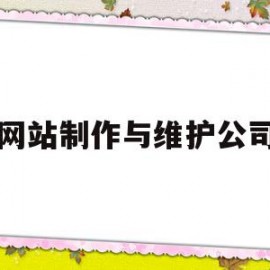 网站制作与维护公司(网站网页制作专业公司)