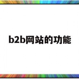 b2b网站的功能(b2b网站的功能结构)