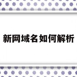 新网域名如何解析(新网域名解析设置被锁定但访问正常)