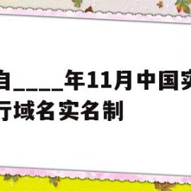 自____年11月中国实行域名实名制(自2000年11月,中国实行域名实名制)