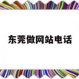 东莞做网站电话(东莞网站建设制作免费咨询)