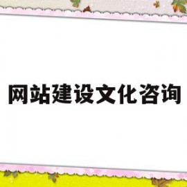 网站建设文化咨询(网站建设中的咨询服务)