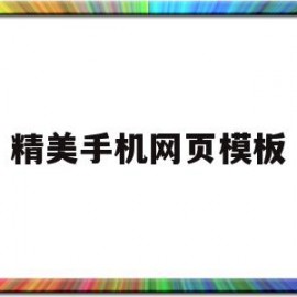 精美手机网页模板(手机网站html模板)