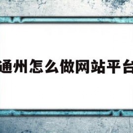 通州怎么做网站平台(通州 互联网)