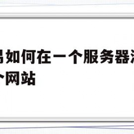 动易如何在一个服务器测试两个网站的简单介绍