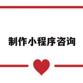 制作小程序咨询(专业小程序开发公司设计方案)