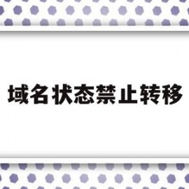 域名状态禁止转移(域名状态禁止转移啥意思)